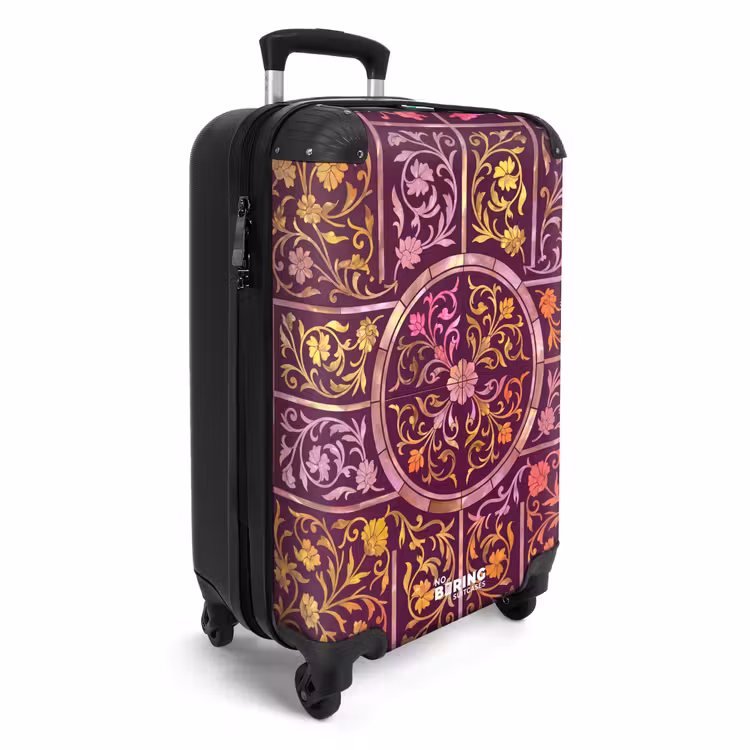 CaseSwap™ - Muster – Blumenmuster – Orientalisch – Lila – Gold — 2