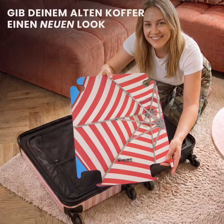 CaseSwap™ - Sonnenschirm – Streifen – Sommer – Rot – Blau — 3