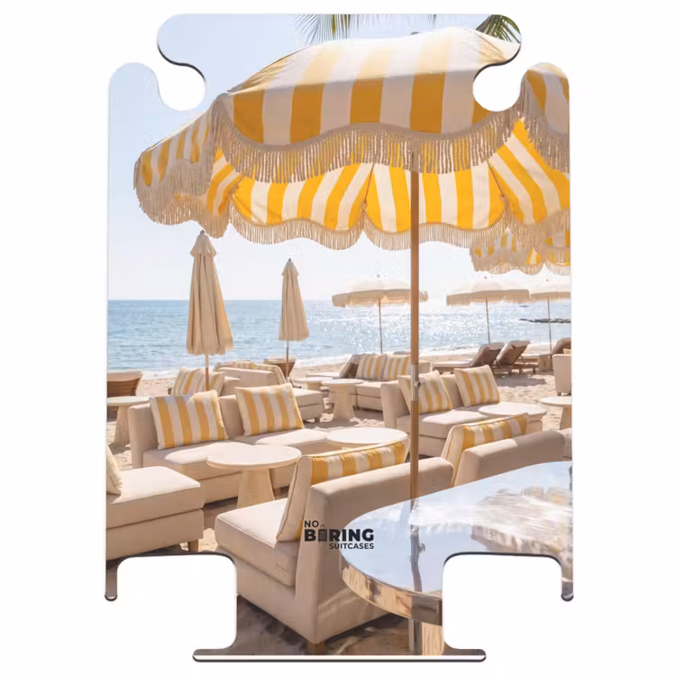 CaseSwap™ - Strand – Liegestühle – Urlaub – Modern – Gelb — 1