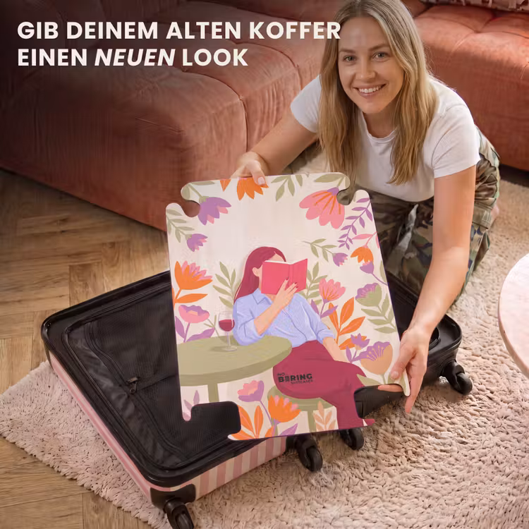 CaseSwap™ - Frau – Lesen – Zuhause – Modern – Blumen — 3