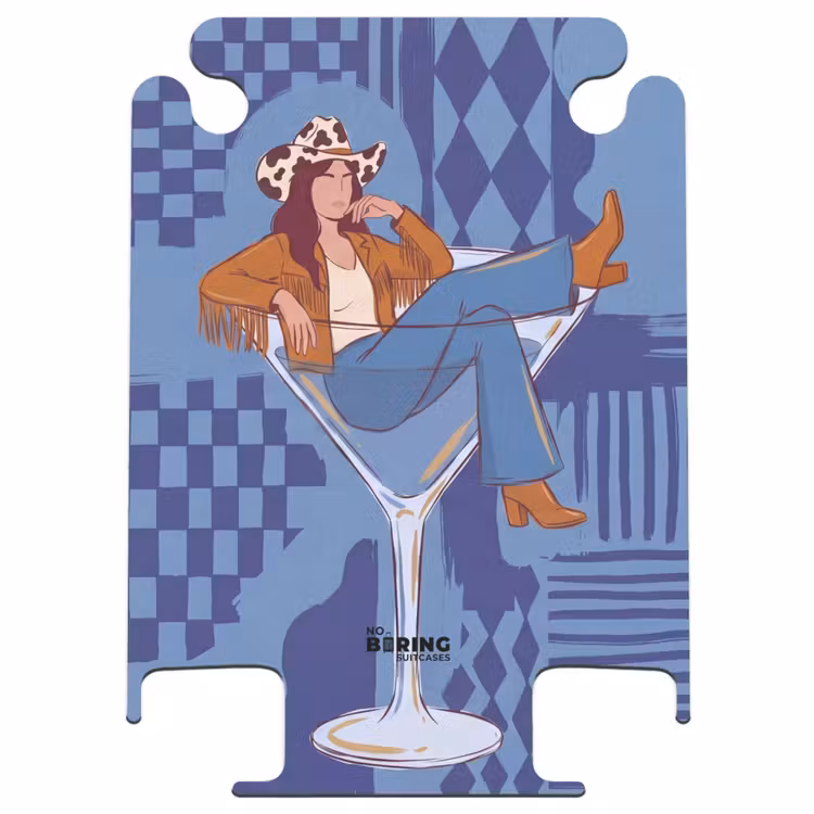 CaseSwap™ - Frau – Martini-Glas – Abstrakt – Blau – Kunst — 1