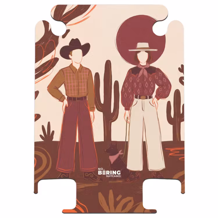 CaseSwap™ - Menschen – Cowboy-Kleidung – Western-Stil – Illustration – Braun — 1