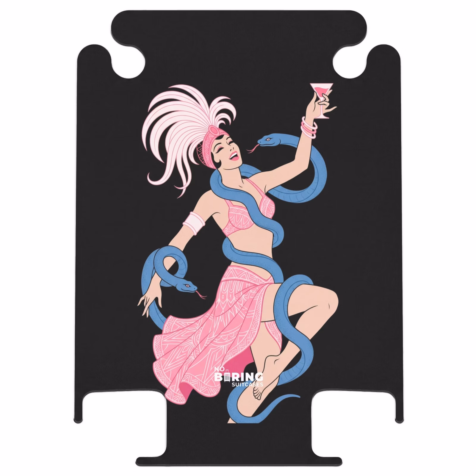 CaseSwap™ - Frau – Tänzerin – Schlangen – Art Déco – Rosa — 1