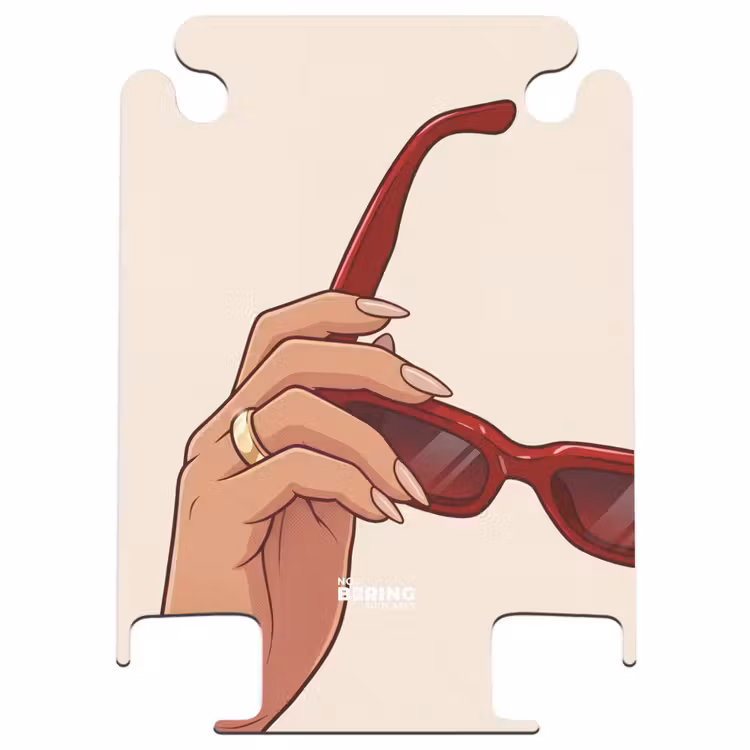 CaseSwap™ - Frau – Sonnenbrille – Mode – Rot – Illustration — 1