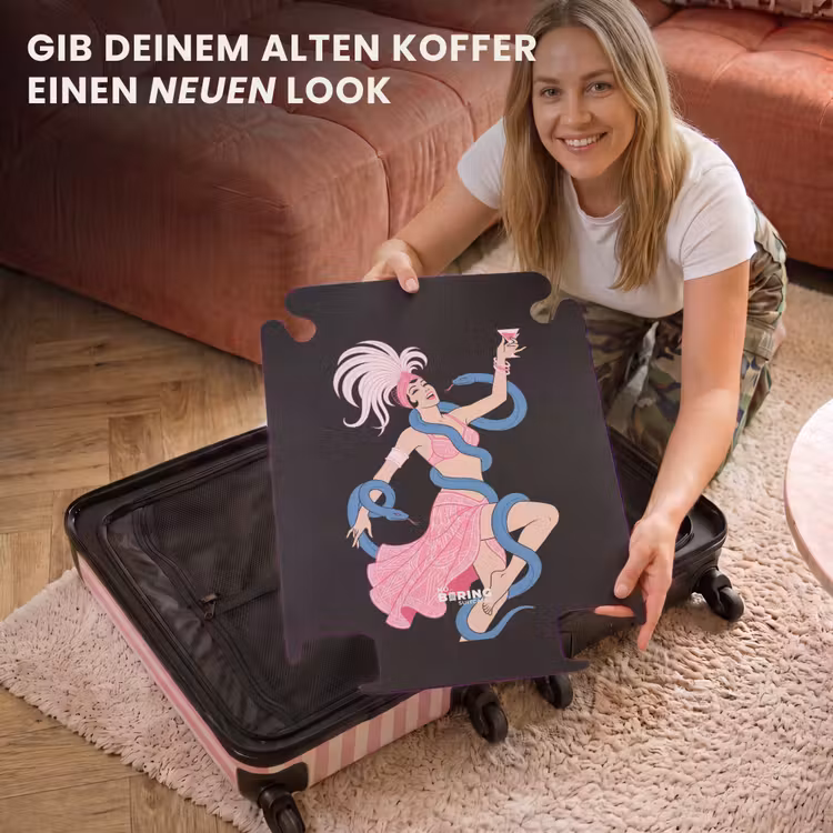 CaseSwap™ - Frau – Tänzerin – Schlangen – Art Déco – Rosa — 3