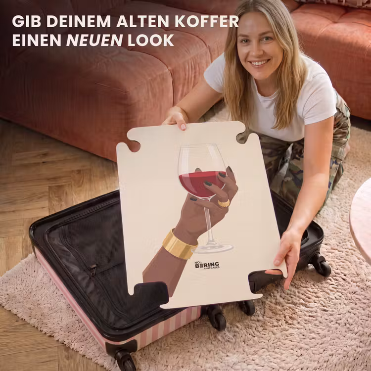 CaseSwap™ - Frau – Wein – Glas – Illustration – Rot — 3