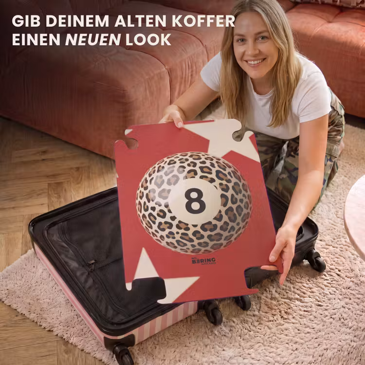 CaseSwap™ - Spiel – Tiermuster – Nummer 8 – Modern – Rot — 3
