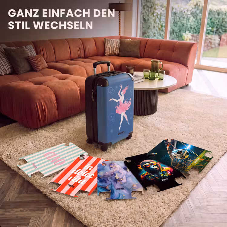 CaseSwap™ - Tänzerin – Flammenrock – Abstrakt – Rosa – Blau — 5