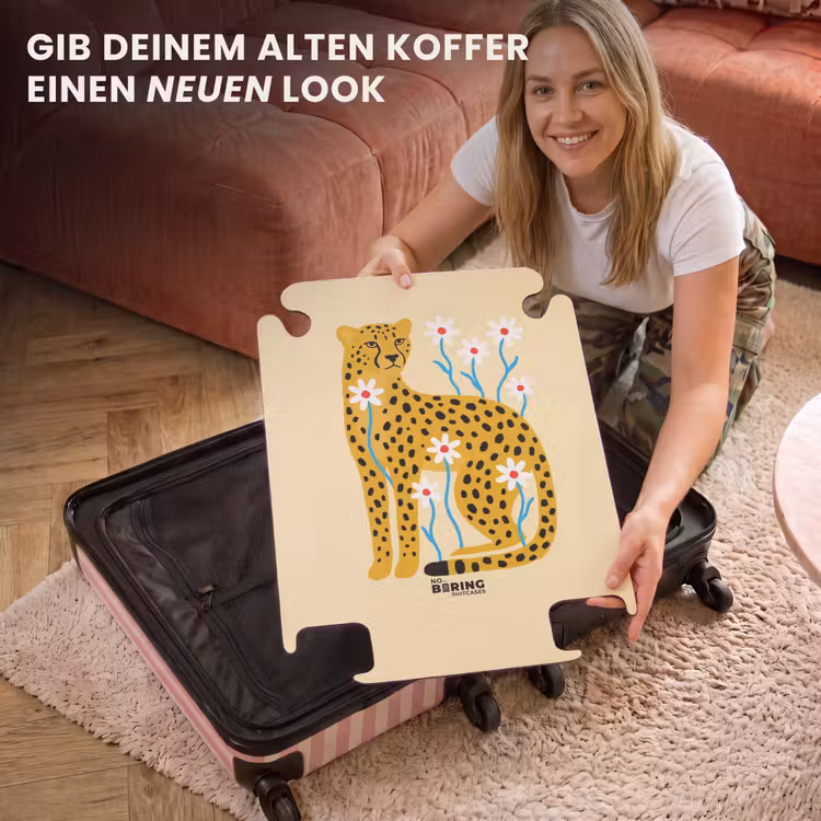 CaseSwap™ - Tiere – Gepard – Blumen – Modern – Gelb — 3