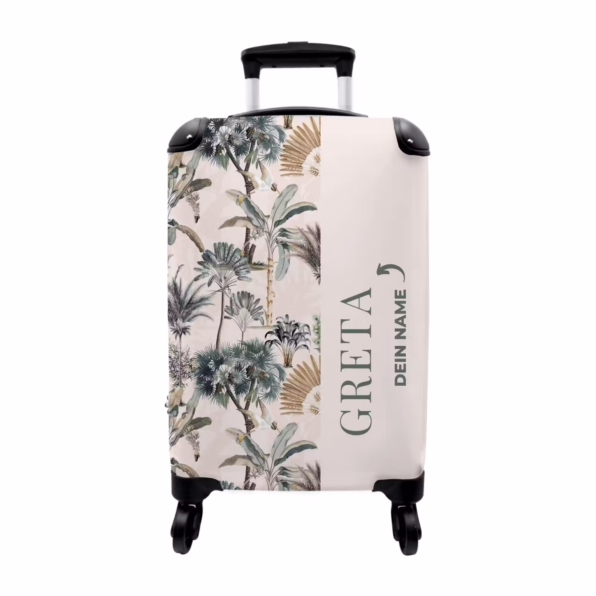 Koffer mit Name - Vintage tropisches Muster