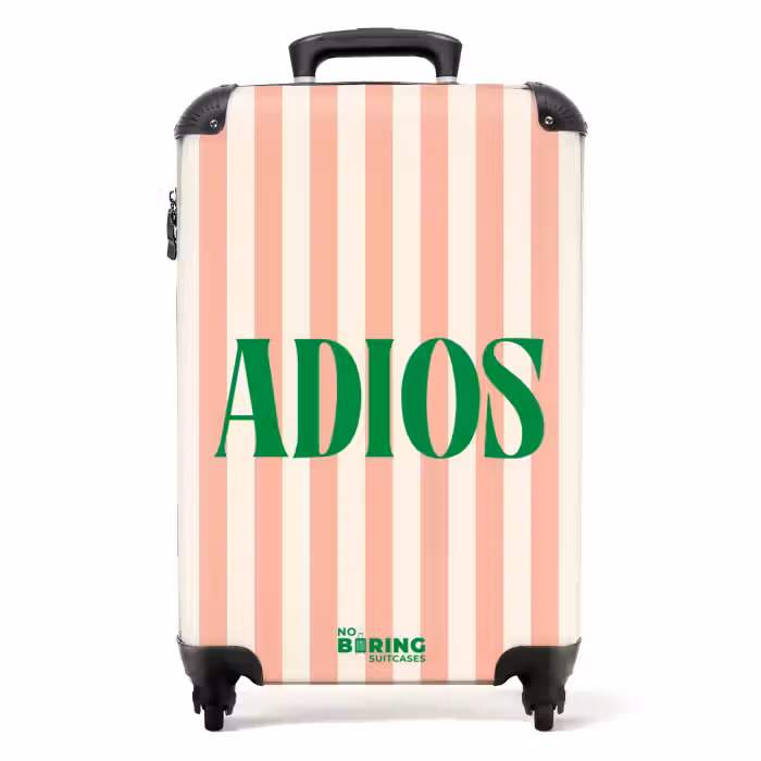 Koffer - Zitate - Adios Lachsrosa und Cremeweiß