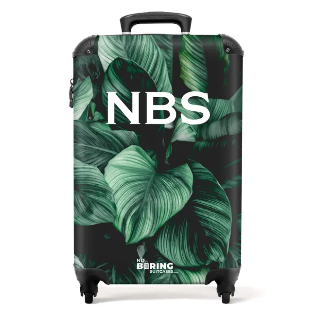 Koffer mit Name - Dschungelblätter